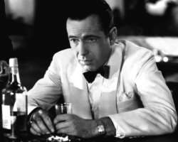 Humphrey Bogart consuming alcohol